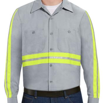 Men's Industrial Enhanced-Visibility Long Sleeve Work Shirt Thumbnail