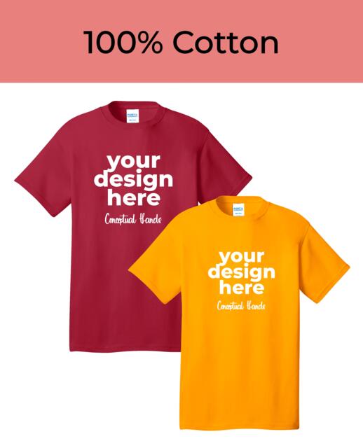 t-shirt, 100% cotton