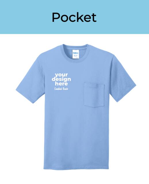 t-shirt, pocket