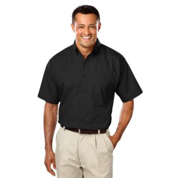 MENS SHORT SLEEVE EASY CARE POPLIN WITH MATCHING BUTTONS Thumbnail