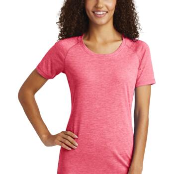 Ladies PosiCharge ® Tri Blend Wicking Scoop Neck Raglan Tee Thumbnail