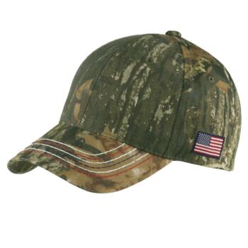 Americana Contrast Stitch Camouflage Cap Thumbnail