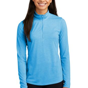 Ladies PosiCharge ® Tri Blend Wicking 1/4 Zip Pullover Thumbnail