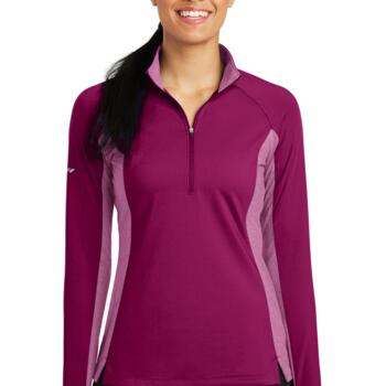 Ladies Sport Wick ® Stretch Contrast 1/2 Zip Pullover Thumbnail