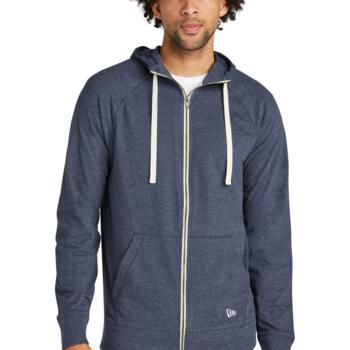 Sueded Cotton Blend Full Zip Hoodie Thumbnail