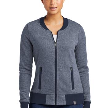 Ladies French Terry Baseball Full Zip Thumbnail