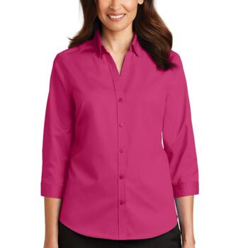 Ladies 3/4 Sleeve SuperPro  Twill Shirt Thumbnail