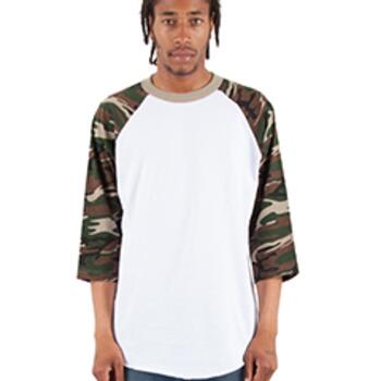 Adult 6 oz., 3/4-Sleeve Camo Raglan T-Shirt Thumbnail