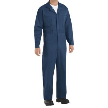 Button-Front Cotton Coverall Long Sizes Thumbnail