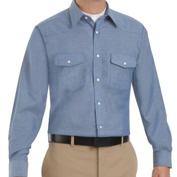 Deluxe Western Style Long Sleeve Shirt Long Sizes Thumbnail