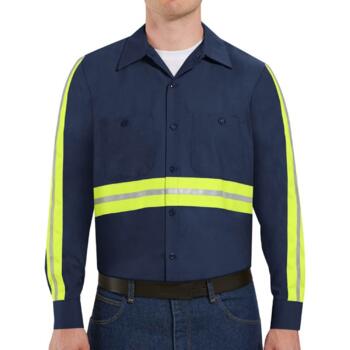 Industrial Enhanced-Visibility Long Sleeve Work Shirt -  Long Sizes Thumbnail